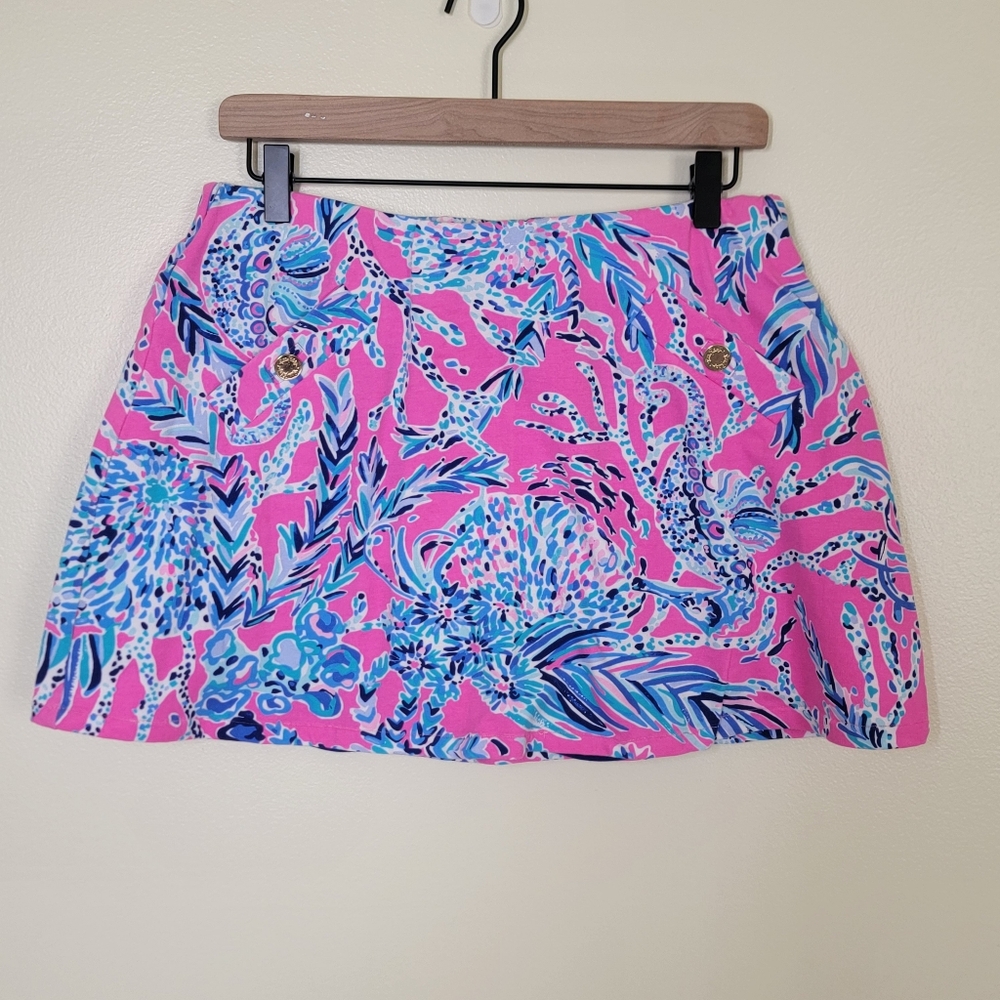 Lilly Pulitzer Pink Tropical Print Skort